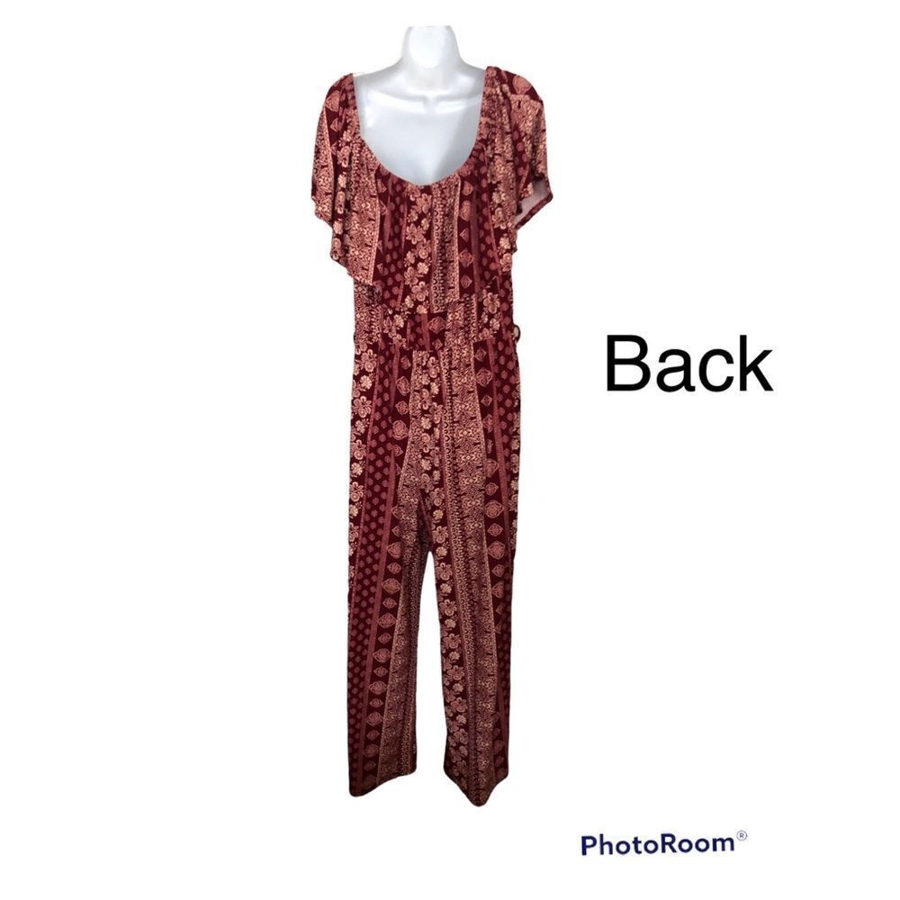 Boho Off The Shoulder Jumpsuit 2X 18 20 - Picture 2 of 5